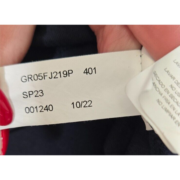 Michael Kors Mens T Shirt Large Navy Blue Cotton Short Sleeve Crew Logo Soft Tee - Picture 7 of 9